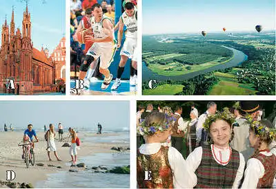 Расположите фотографии, начиная с наименее характеризующей Литву, заканчивая той, которая наиболее ярко отражает Ваше представление о ней.